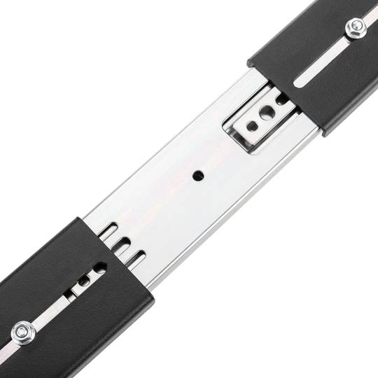 Guides latéraux télescopiques de 500 mm extensibles pour une boîte de rack IPC de 19