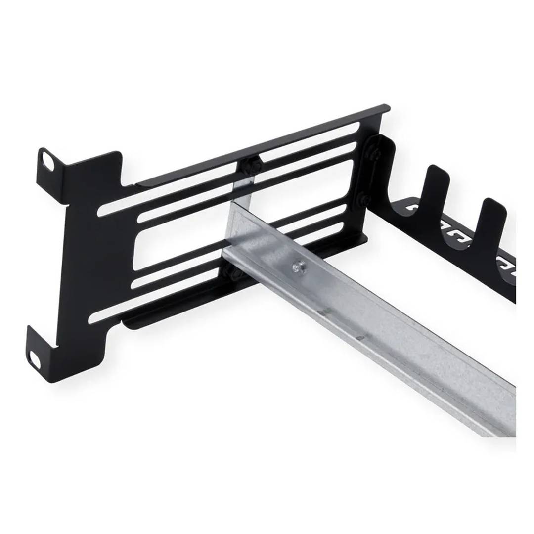 3U DIN rail adapter with hole for rack cabinet 19
