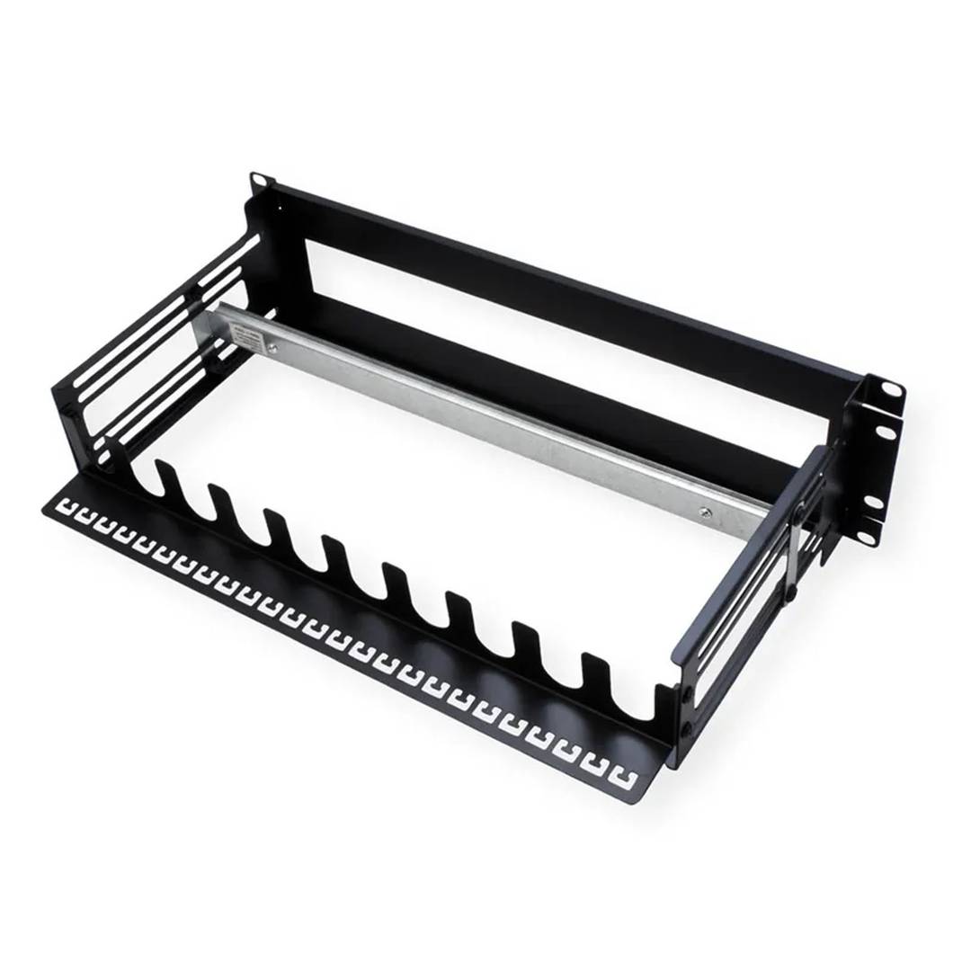 3U DIN rail adapter with hole for rack cabinet 19