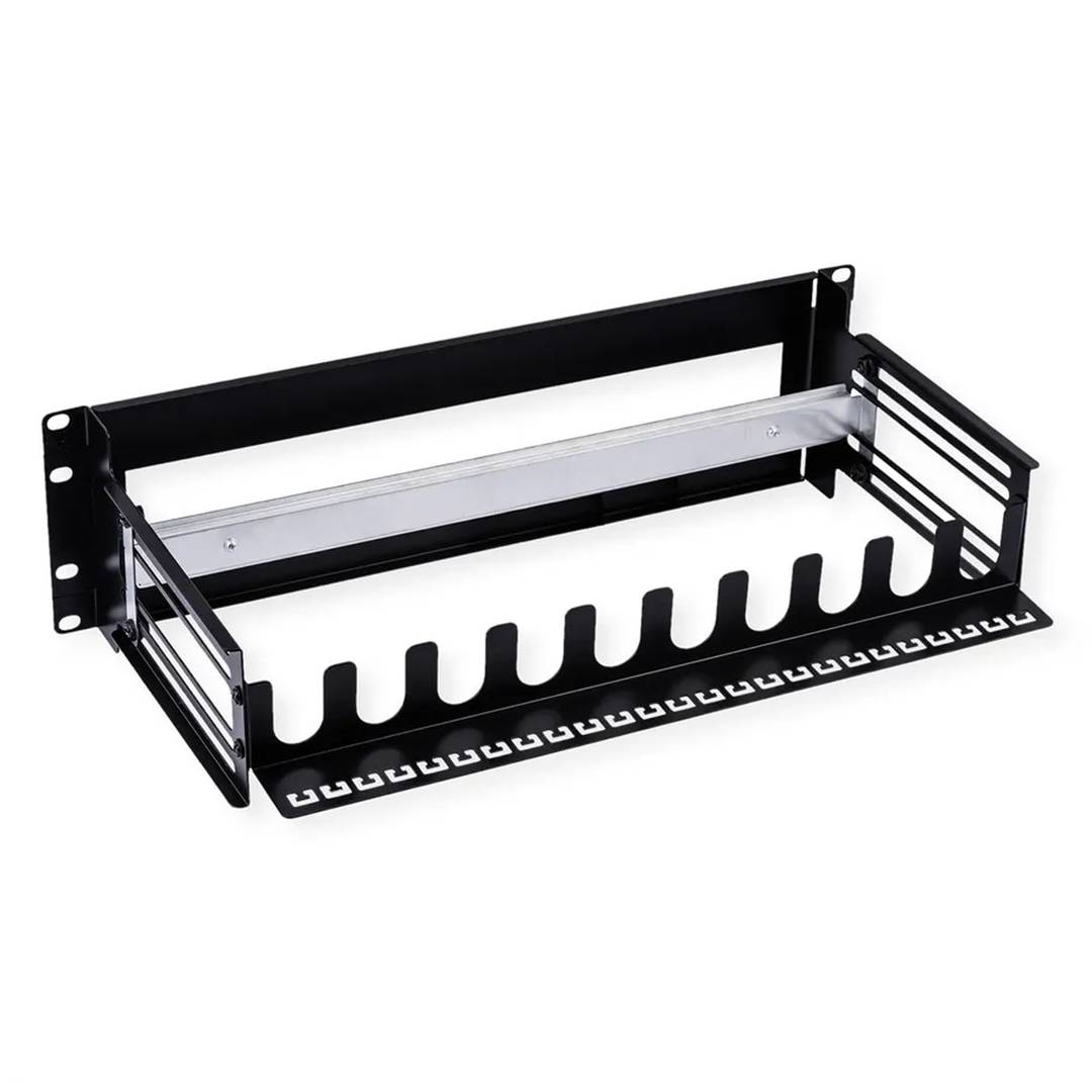 3U DIN rail adapter with hole for rack cabinet 19