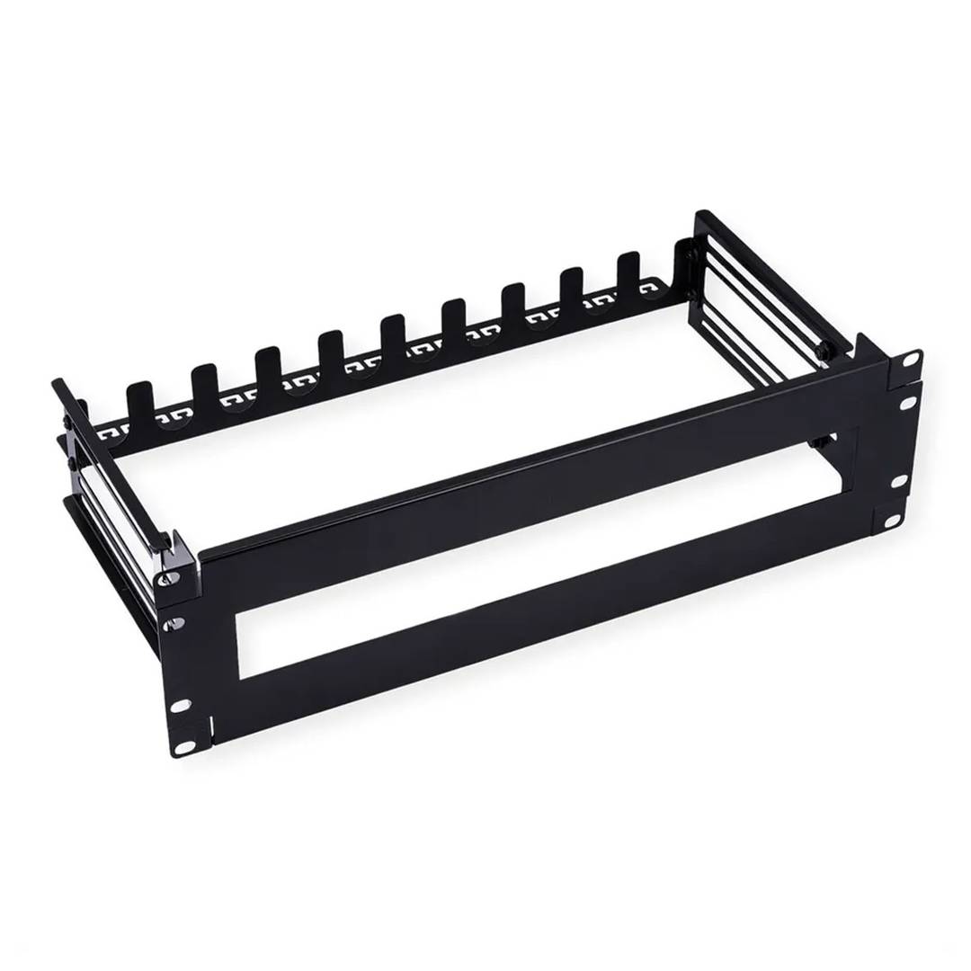 3U DIN rail adapter with hole for rack cabinet 19