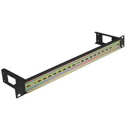 1U TS-35 DIN montagerail voor 19" rack AK-1801-B zwart