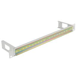 1U TS-35 DIN-montagerail voor 19" rack AK-1801-S wit