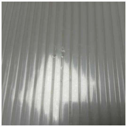 Auvent de protection 100x60 cm transparent. Auvent pour portes et fenêtres avec support blanc