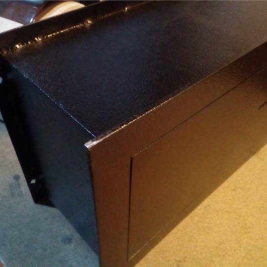 Cassaforte di sicurezza da incasso in acciaio con chiavi 36x15x23cm nera