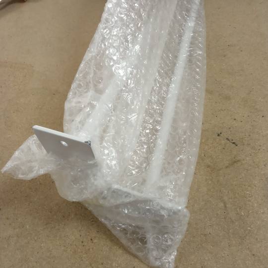 Nogi do stołu i mebli Nogi stalowe 2 pręty 41 cm białe 4-pak