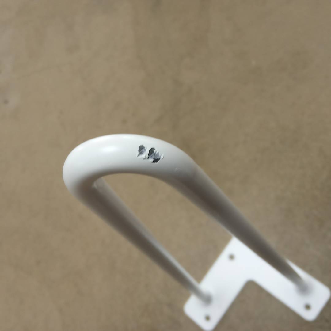 Nogi do stołu i mebli Nogi stalowe 2 pręty 41 cm białe 4-pak