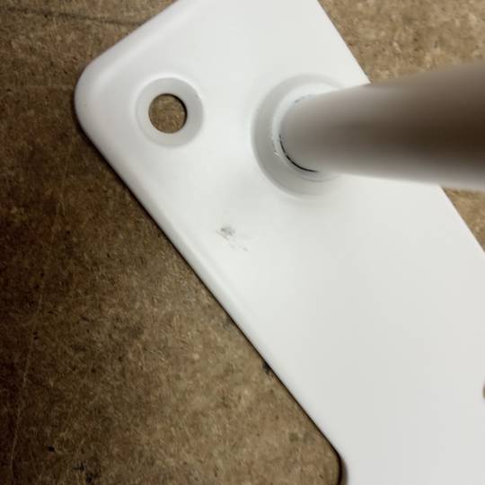 Nogi do stołu i mebli Nogi stalowe 2 pręty 41 cm białe 4-pak