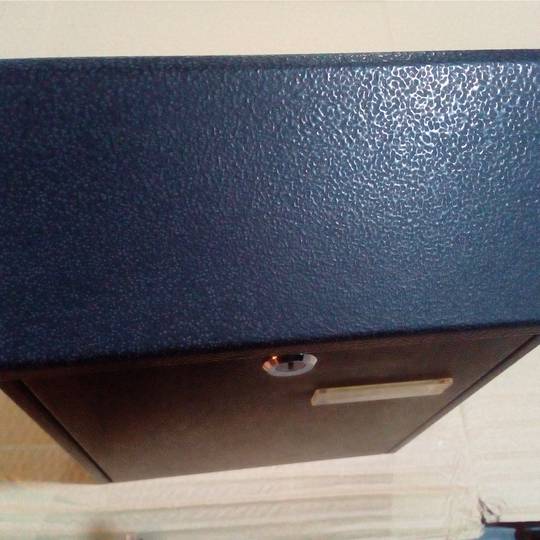 Caixa de correio de metal para cartas e correio, preto 235 x 75 x 315 mm