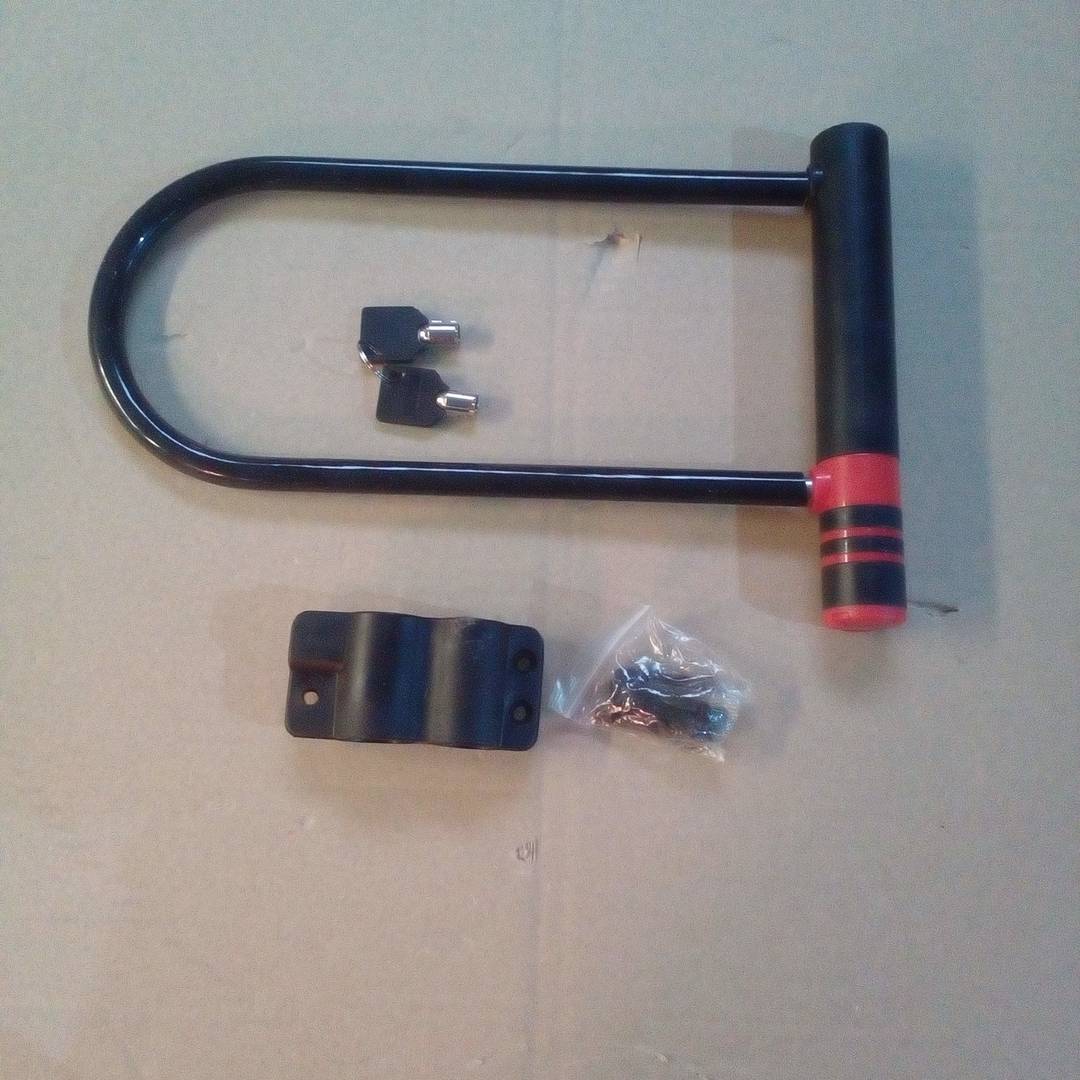 Cadeado de bicicleta anti-roubo de aço 120 x 320 mm em forma de U com chave