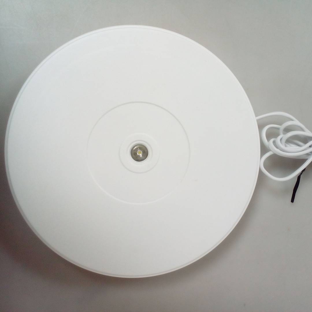 Gramofon d-250mm h-35mm biała dioda LED