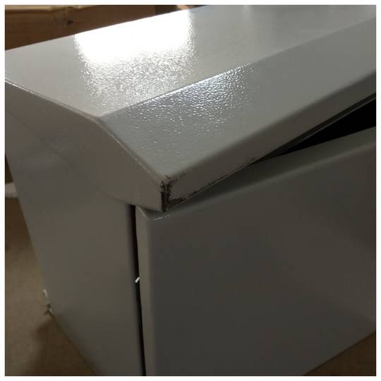 Metal electrical distribution box with IP65 protection for fixing to pole 300 x 300 x 200 mm