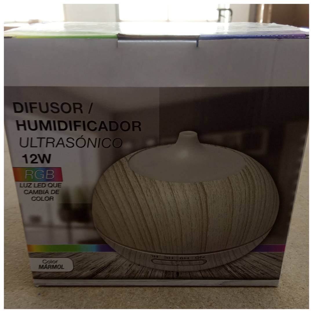 Diffuseur / humidificateur ultrasonique 12W RVB (couleur marbre)