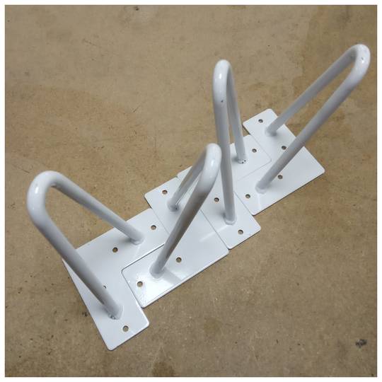 Peus per a taula 2 varetes 20cm 4-pack blanc