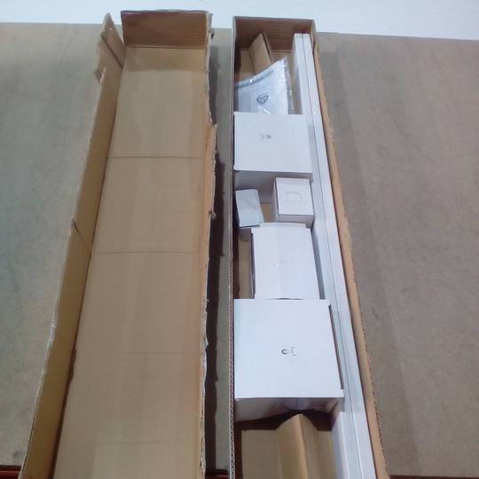 Prowadnica do drzwi przesuwnych ze stali matowej, mocowanie górne 2m