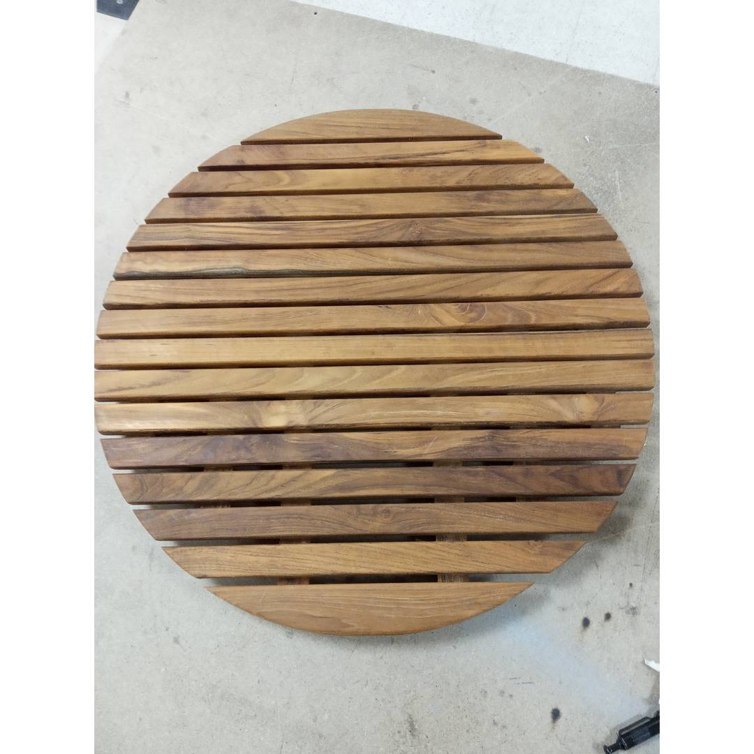 Okrągły podest prysznicowo-wannowy 60 cm wykonany z certyfikowanego drewna tekowego