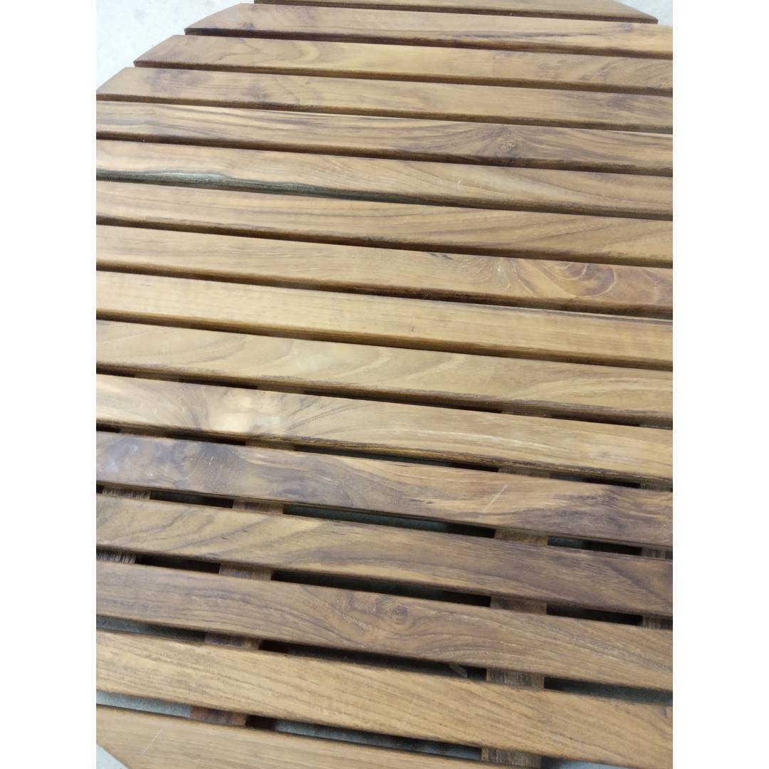 Okrągły podest prysznicowo-wannowy 60 cm wykonany z certyfikowanego drewna tekowego