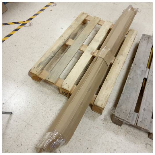 Butée de sol pour roues de stationnement parking tube métal 200 cm