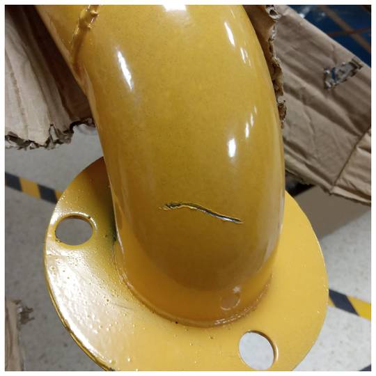 Butée de sol pour roues de stationnement parking tube métal 200 cm