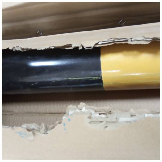 Butée de sol pour roues de stationnement parking tube métal 200 cm