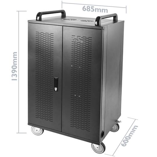 Transport cabinet for 36 laptop, notebook and tablet black