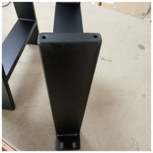 Rectangular feet for table and bench. Black steel legs 400 x 80 x 430 mm 2-pack