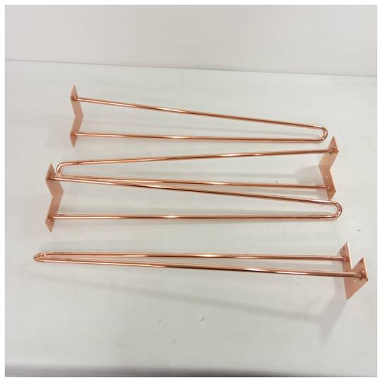 Gambe per tavoli e mobili Gambe in acciaio 2 aste 71 cm rame 4 pezzi