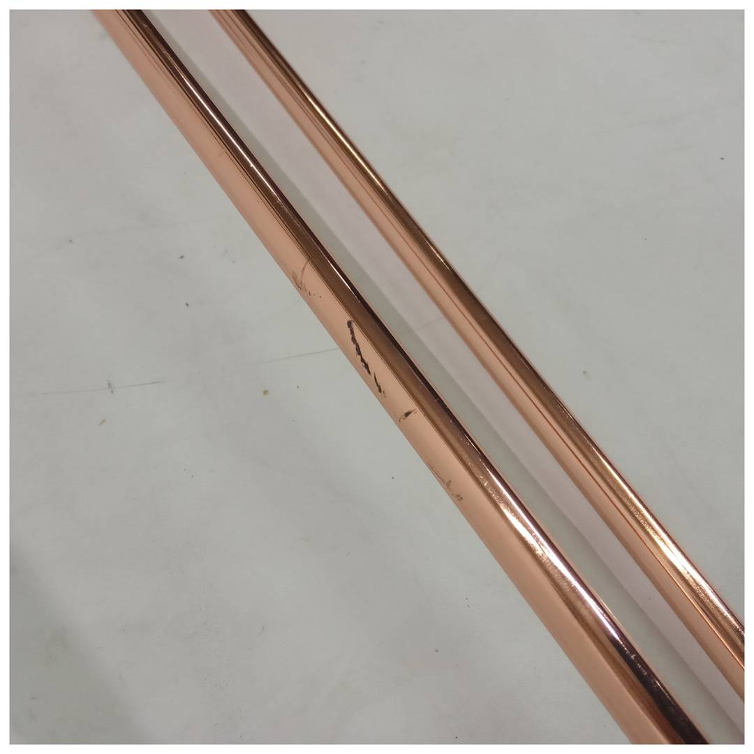 Gambe per tavoli e mobili Gambe in acciaio 2 aste 71 cm rame 4 pezzi