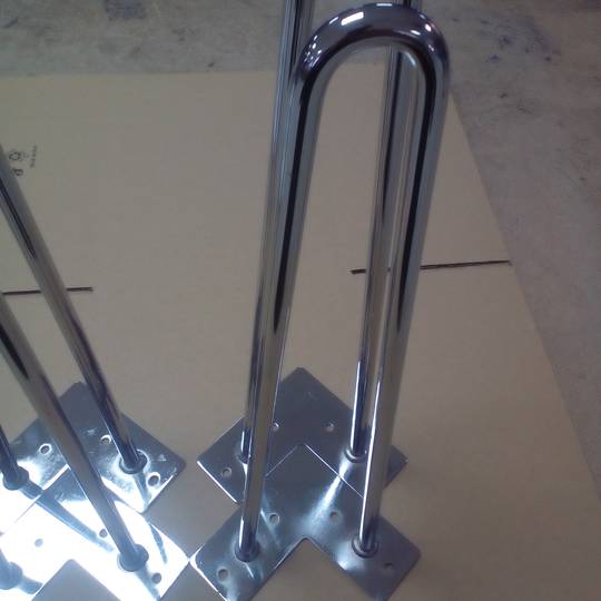 Poten voor tafel en meubels Chromen poten 2 stangen 41 cm 4-pack