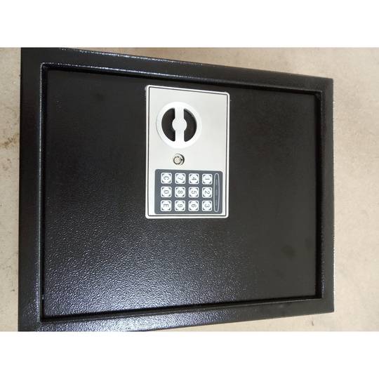 Szafka na klucze z 18 haczykami. Sejf z kodem elektronicznym 30x10x37cm czarny