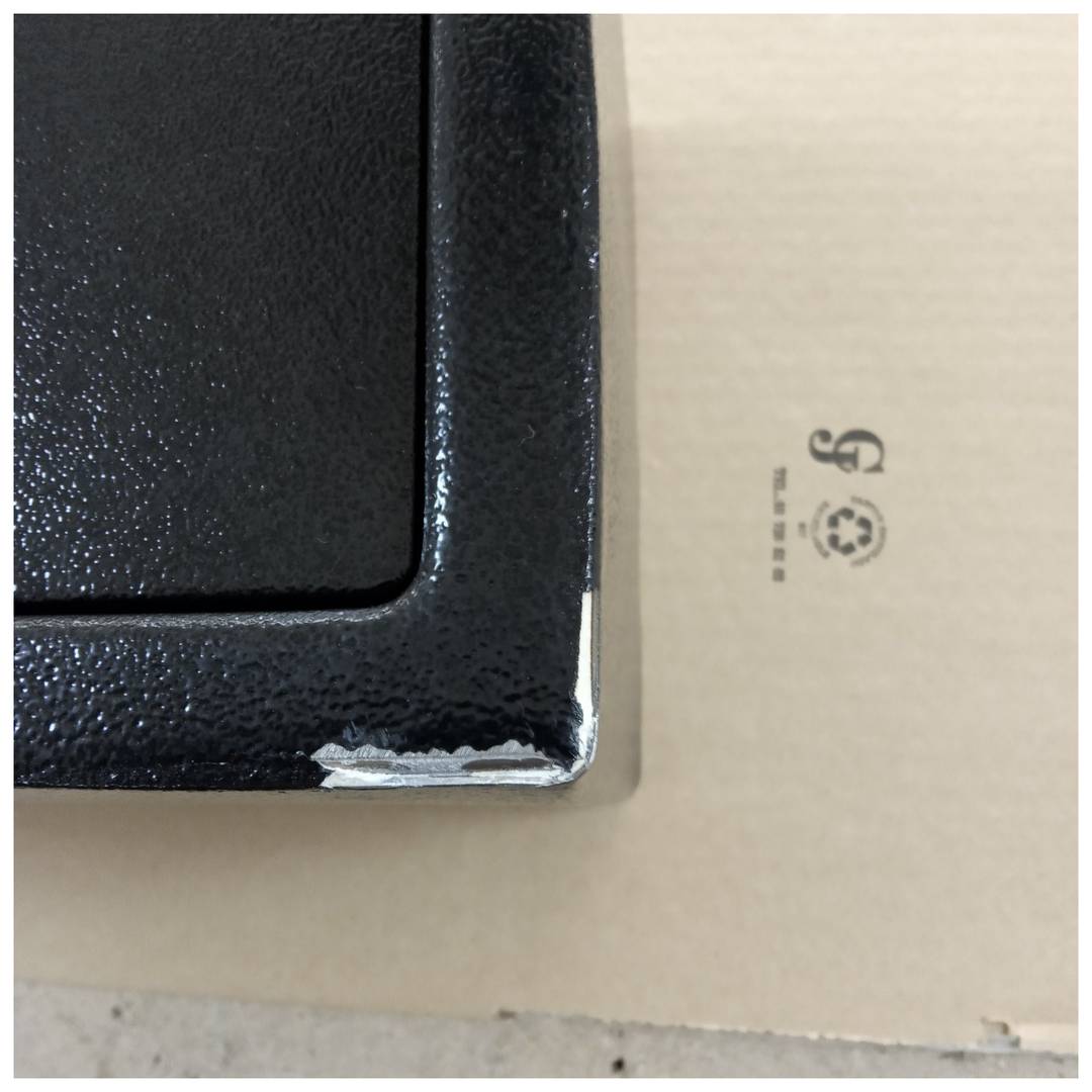 Cofre de segurança em aço com chaves 31 x 20 x 20 cm preto