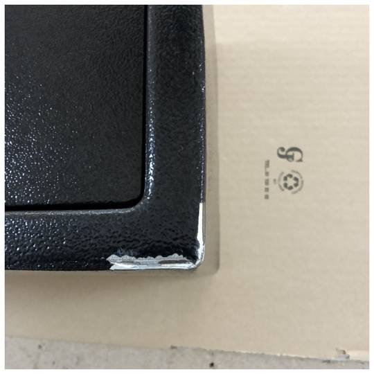 Cofre de segurança em aço com chaves 31 x 20 x 20 cm preto
