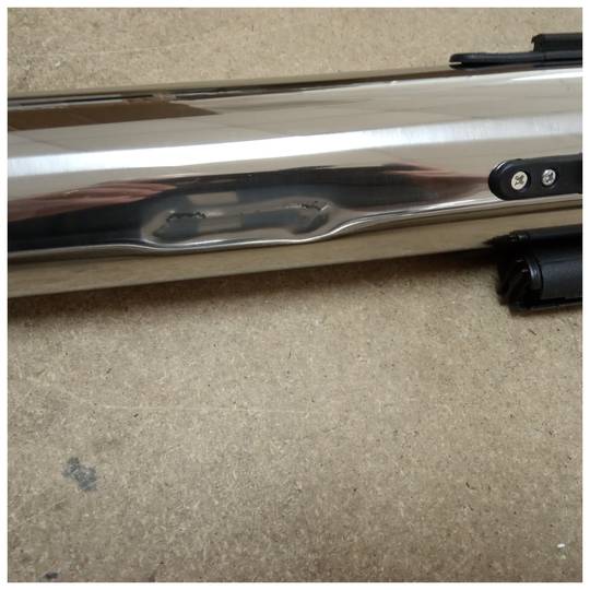 Scheidingspaal 2 eenheden in roestvrij staal met 2 m uitschuifbare tape 320 x 63 x 910 mm