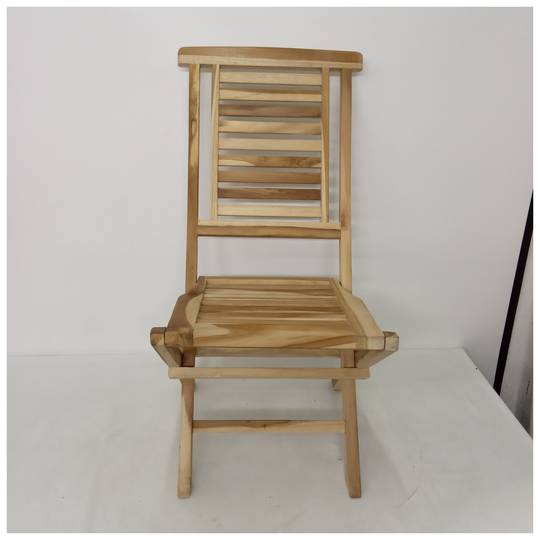 Cadira plegable per a jardí exterior de fusta de teca certificada