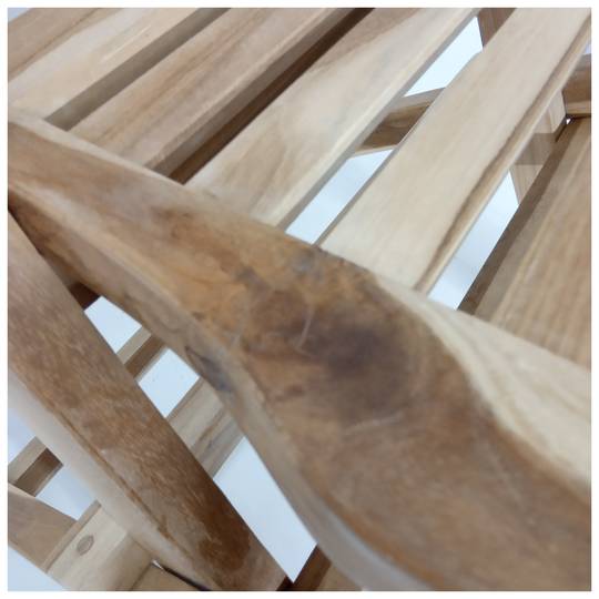 Cadira plegable per a jardí exterior de fusta de teca certificada