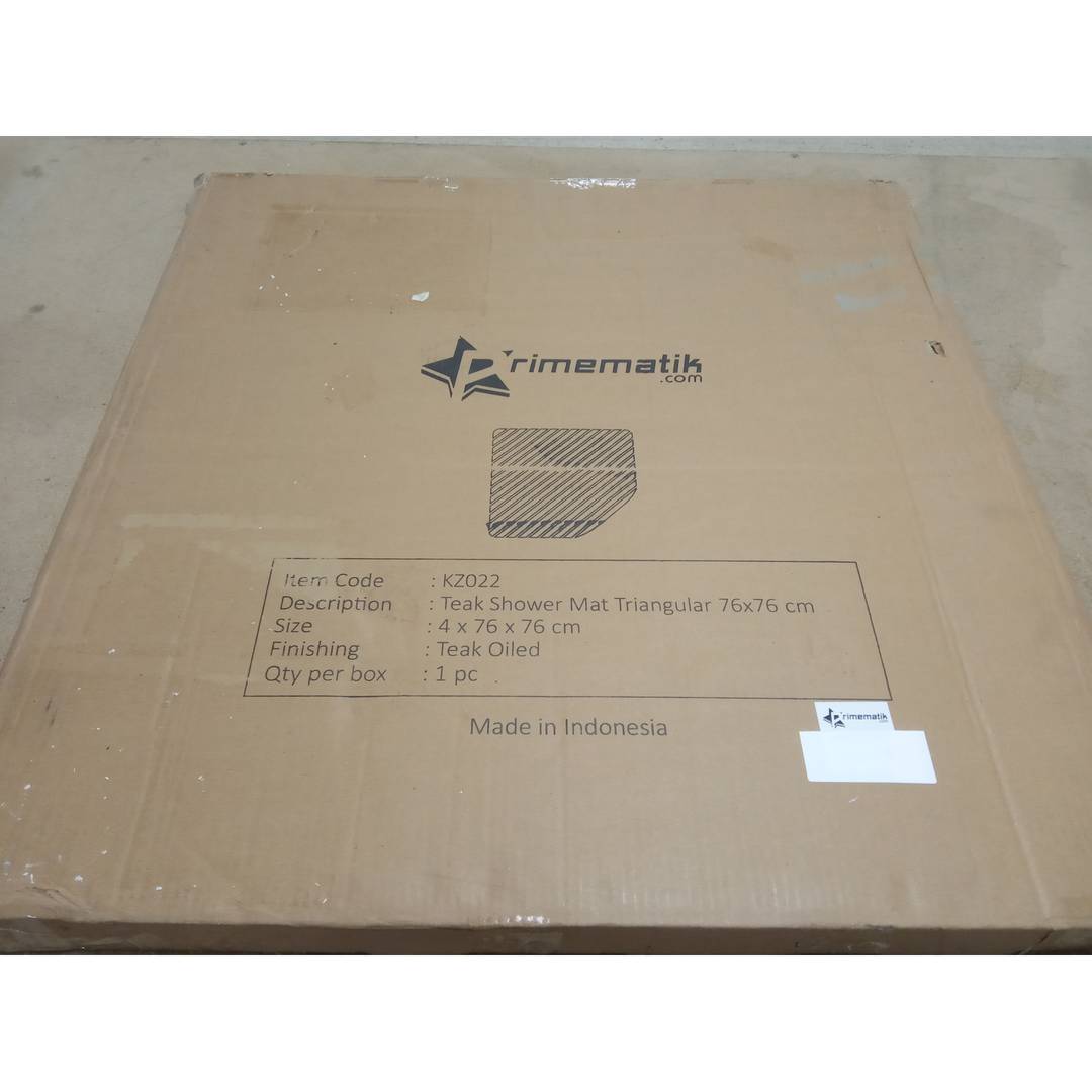 Vierkant bad- en doucheplateau 76 x 76 cm in gecertificeerd teakhout