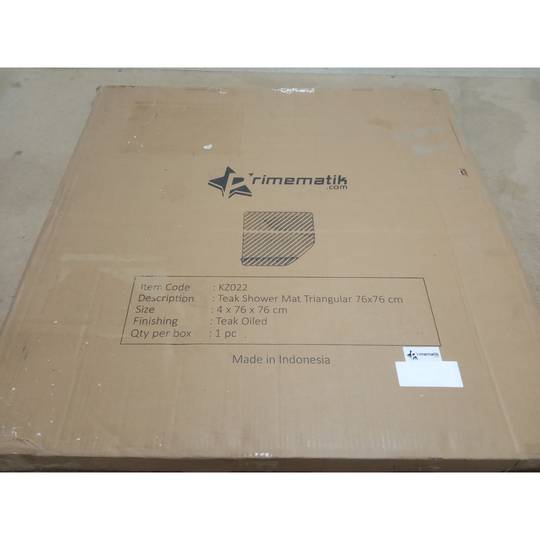 Vierkant bad- en doucheplateau 76 x 76 cm in gecertificeerd teakhout