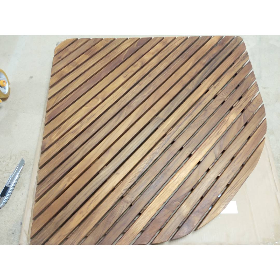 Vierkant bad- en doucheplateau 76 x 76 cm in gecertificeerd teakhout