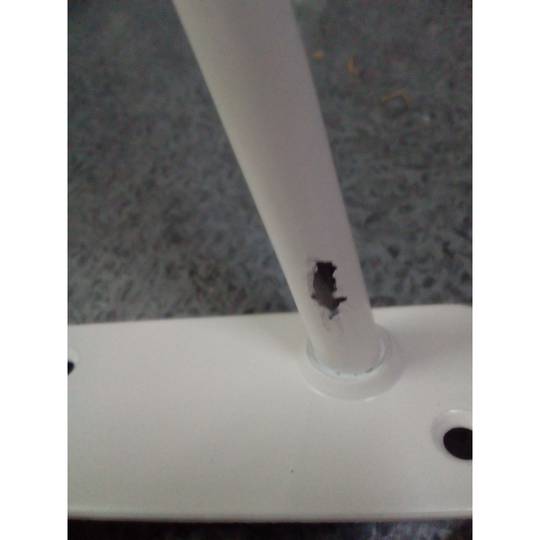 Gambe per tavolo e mobili Gambe in acciaio 2 aste da 30 cm bianco confezione da 4