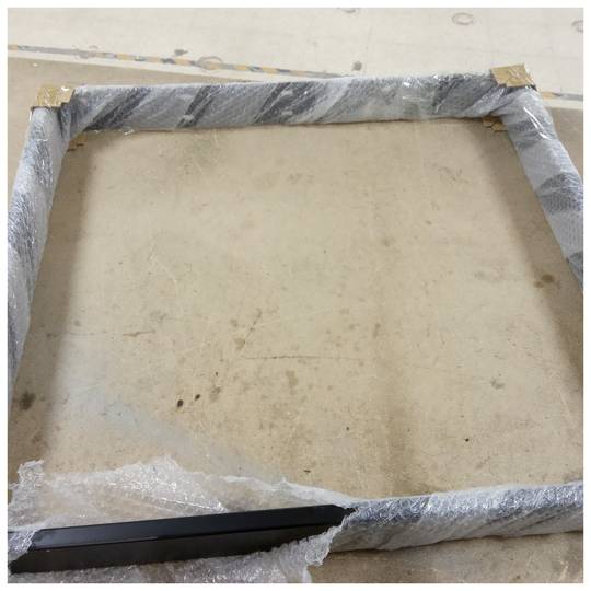 Prostokątne nóżki do stołu. Czarne stalowe nogi 800 x 80 x 730 mm 2-pak