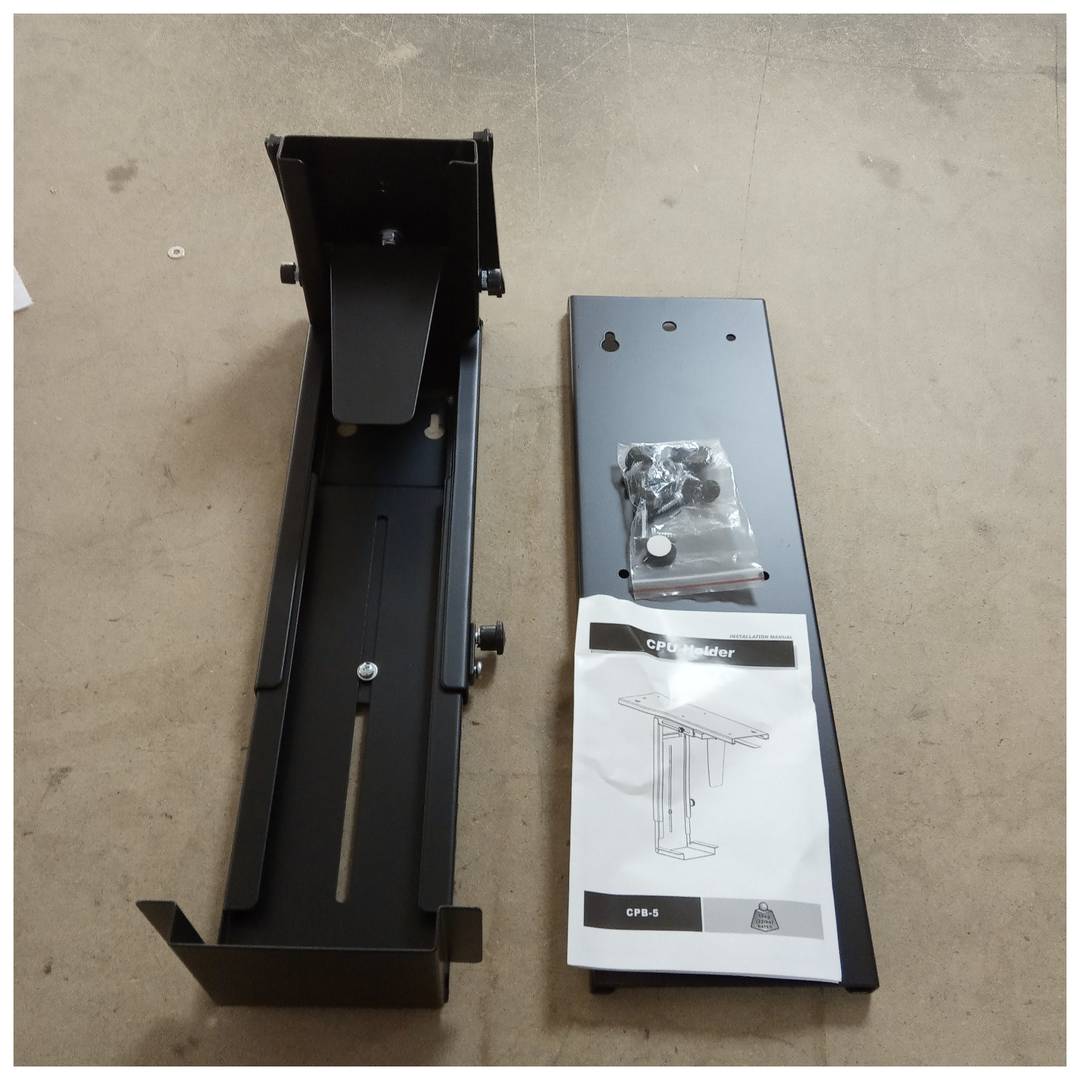 Computer case holder with adjustable slide under table 88-203mm