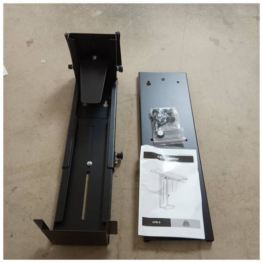 Computer case holder with adjustable slide under table 88-203mm