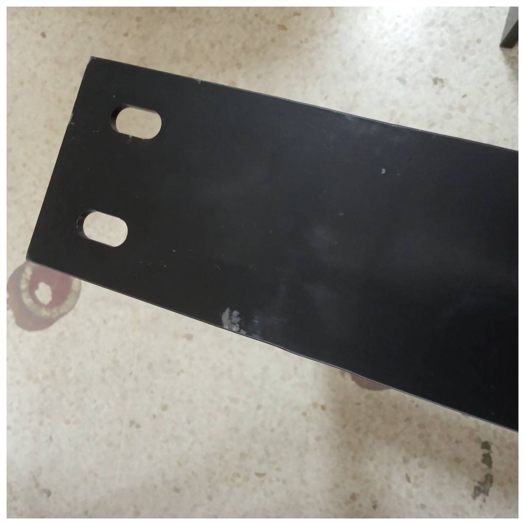 Pernas de mesa retangulares. Pernas de aço preto 695 x 85 x 720 mm 2 unidades