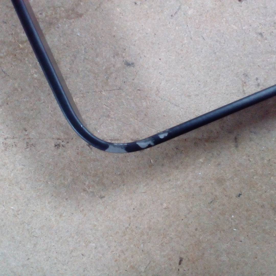 Rechthoekige voeten voor tafel en bank. Zwart stalen poten 480 x 45 x 420 mm 2-pack