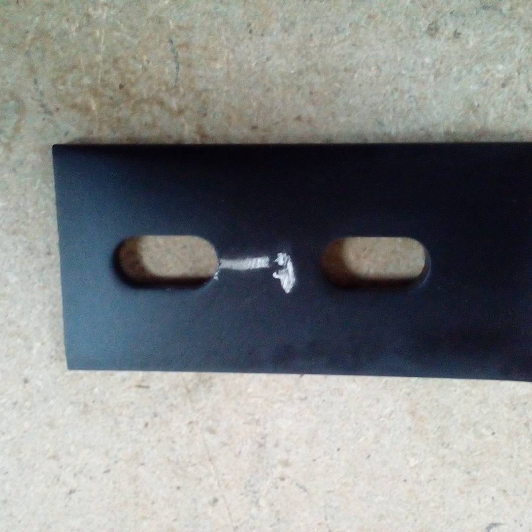 Rechthoekige voeten voor tafel en bank. Zwart stalen poten 480 x 45 x 420 mm 2-pack