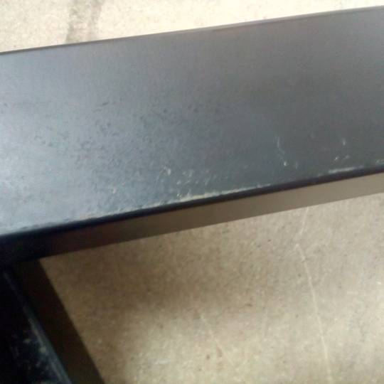 Piedi in 'X' per tavolo. Gambe in acciaio nero 590 x 50 x 710 mm pacco da 2