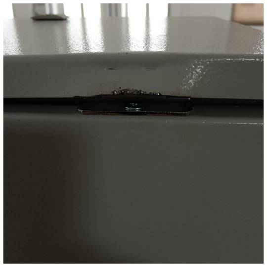 Metal electrical distribution box with IP65 protection for wall mounting 400x300x250mm