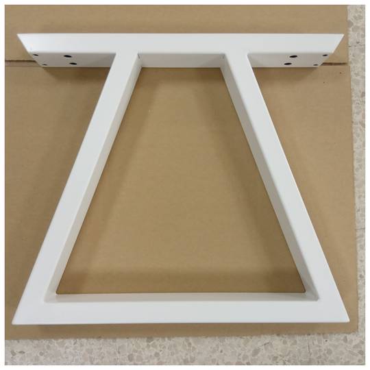 Rechteckige Beine für Couchtisch und Hocker Weiße Stahlbeine 480 x 60 x 420 mm 2er-Pack