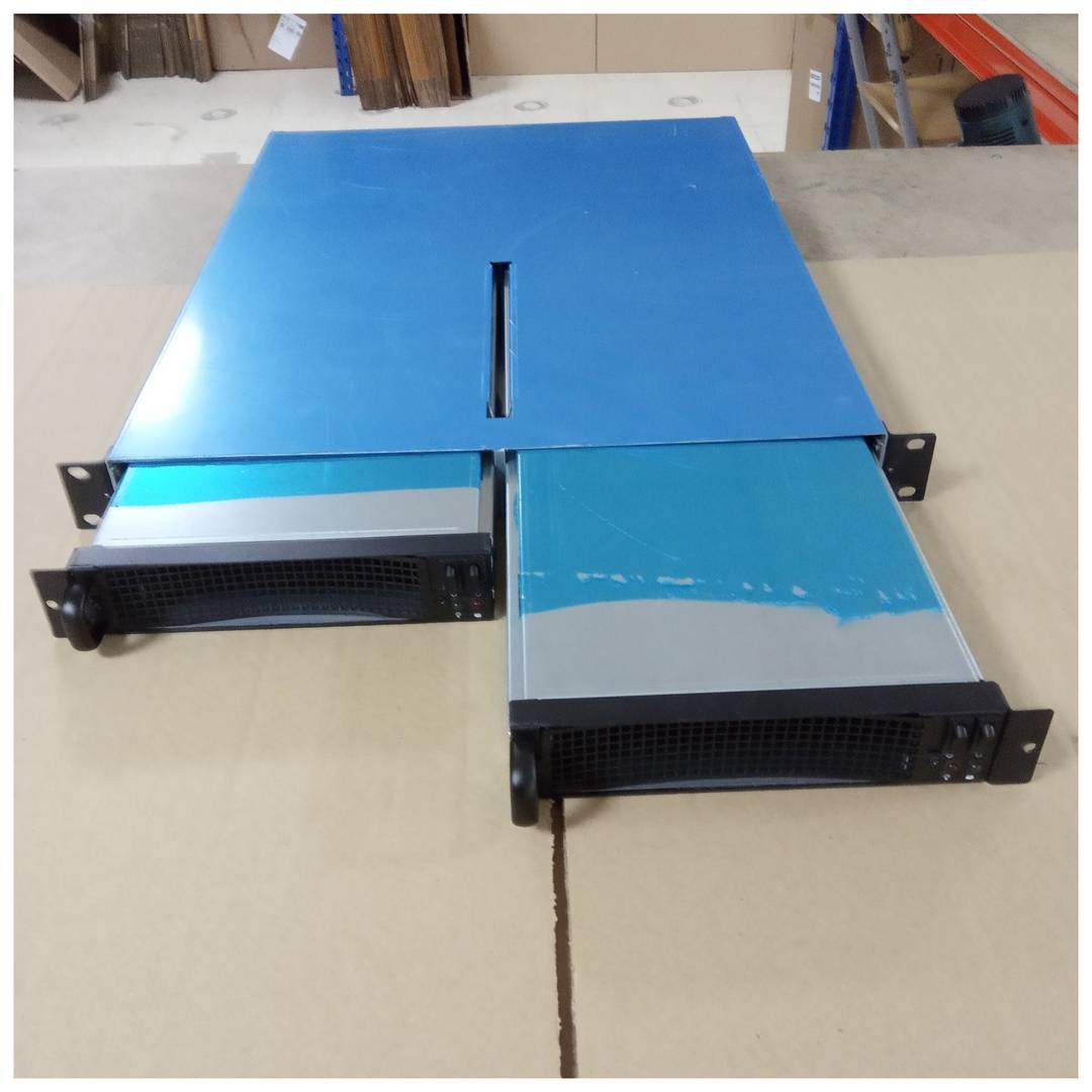 ATX rack19 1U F545 Custodia 4x3.5 per 2 Atom Mini-ITX rimovibile da RackMatic