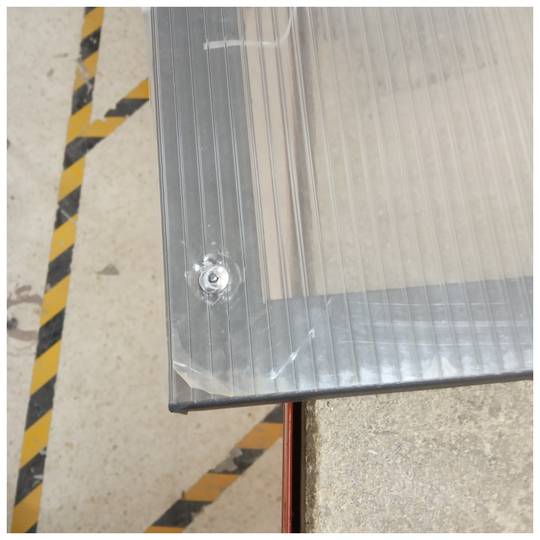 Tettuccio di protezione 100 x 100 cm classico Tettuccio per porte e finestre con supporto in acciaio nero